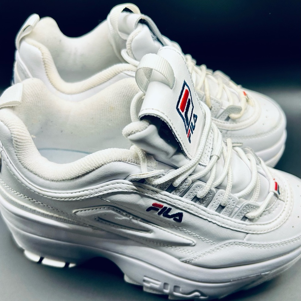 Fila White Sneakers with Logo